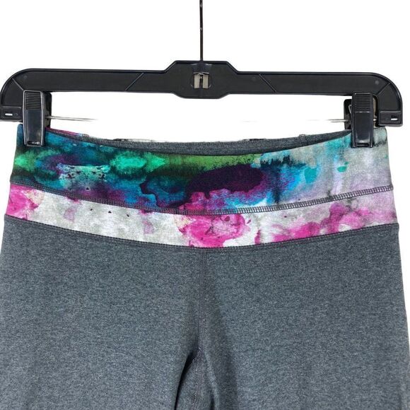 Lululemon Groove Pant Blurred Blossoms Heathered Fossil Flare Yoga Pants *FLAWS* - Picture 2 of 13